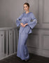 BAJU KURUNG KEDAH MODEN MARIETTE (DUSTY BLUE)
